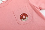 Short Sleeve Plain Pink baby Girl Dresses 0-6